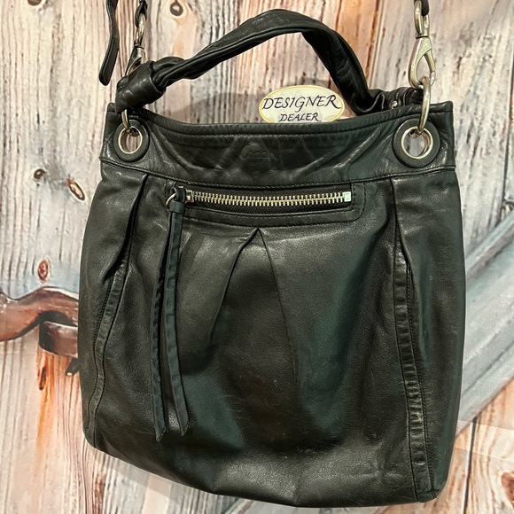 Authentic COACH Parker Hippie Black Leather Bag GUC! 13411 - Picture 3 of 13